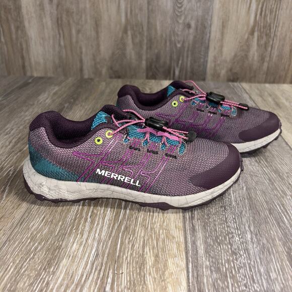 Merrell Moab Flight MK165737 Youth US Size 1 Purple Blue Hiking Sneaker Shoes - Picture 1 of 11